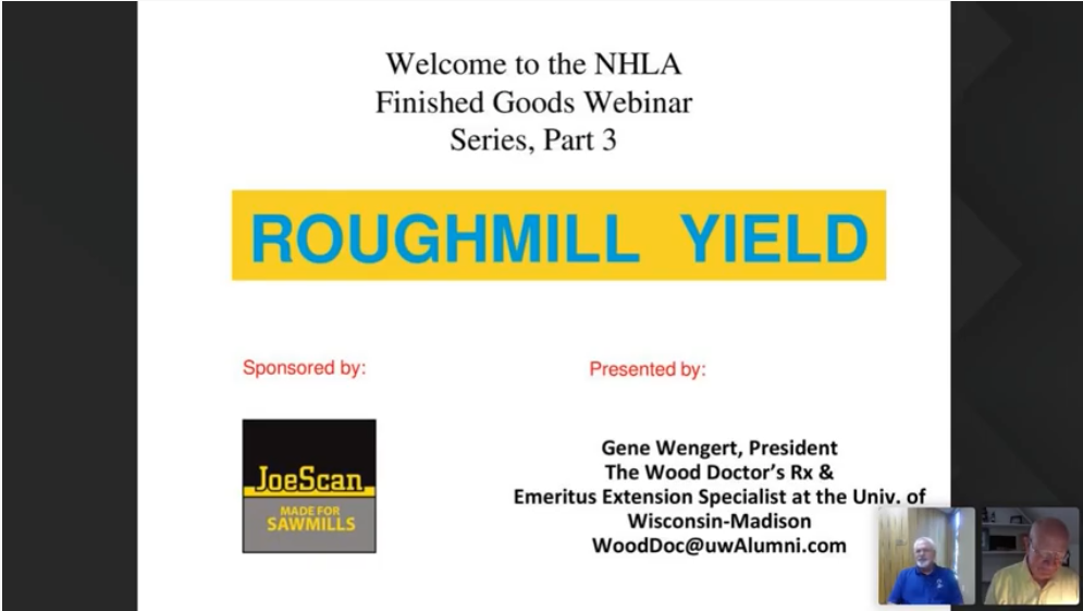 Webinar - Finished Goods Webinar Series Part 3: Rough Mill - Yield Improvements